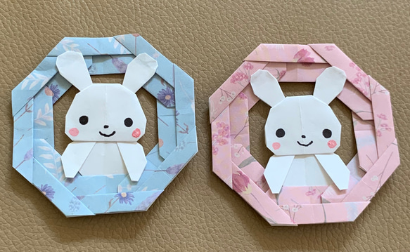 専用　布リース*ミニうさみみガーランド　valentinechocolate* 折り紙ミニうさぎリース その他雑貨 COCO 通販 13997745｜Creema