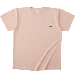 【ペールピンク】フードテキスタイルTシャツ『桜』；クロワッサン刺繍付き 1枚目の画像