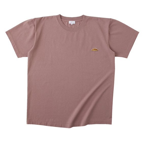 【ペールピンク】フードテキスタイルTシャツ『桜』；クロワッサン刺繍付き 6枚目の画像