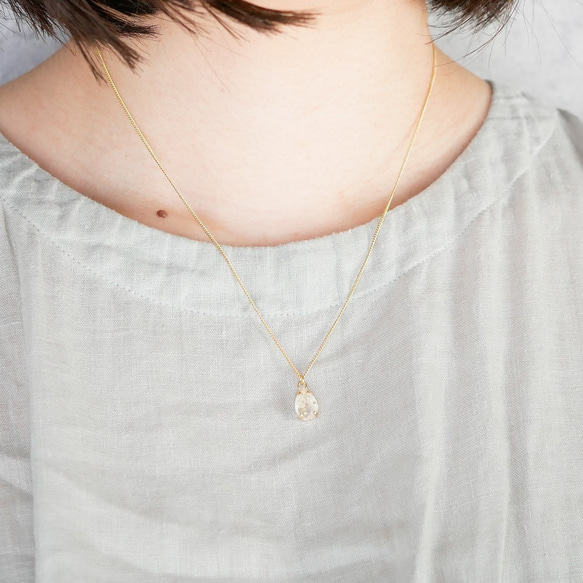 Small Drop Bijoux 項鍊Rhodanthe (14kgf 可更換) N-383 第6張的照片