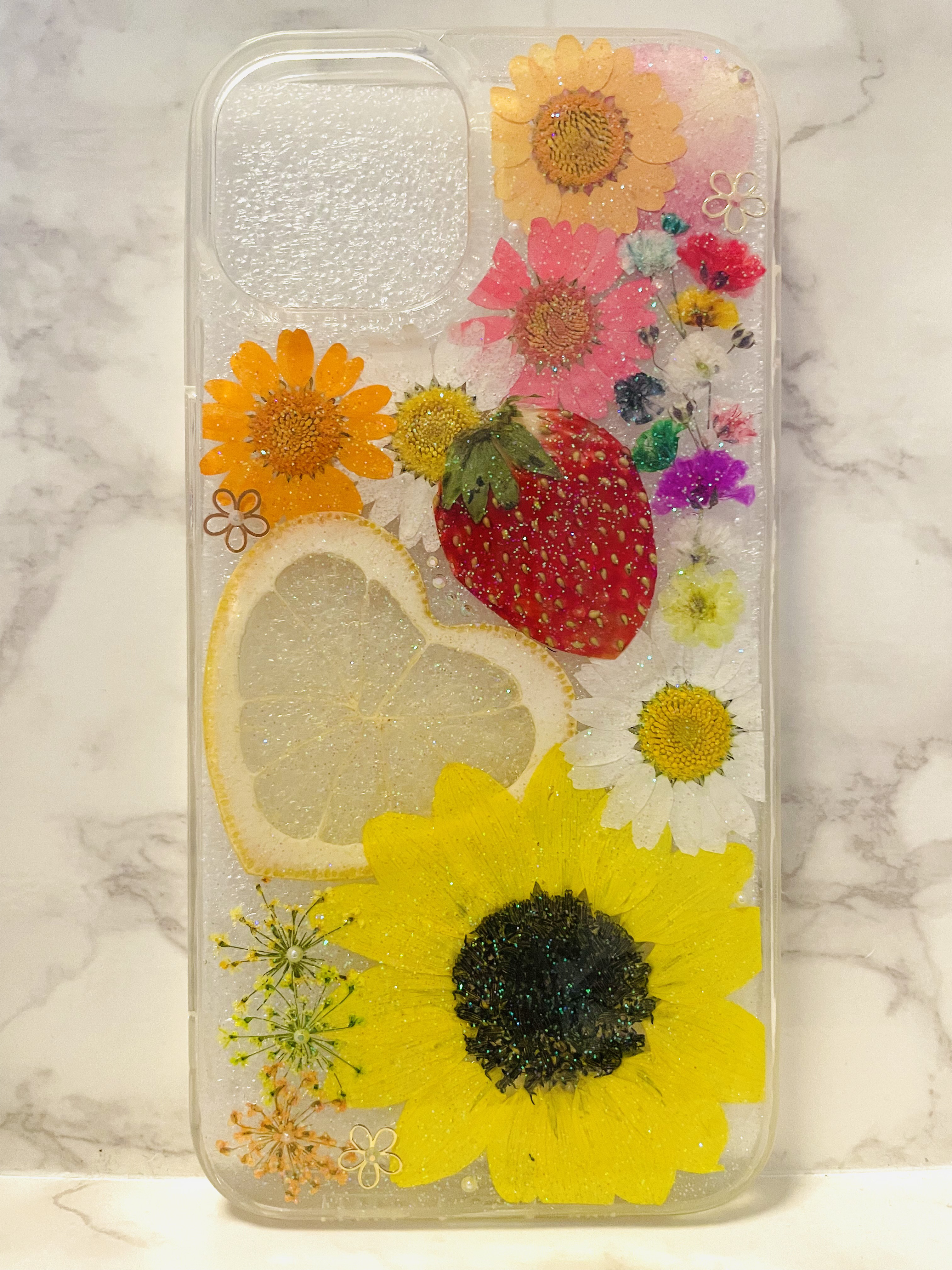 全機種対応､iPhoneケース､押し花ケース､押し花､スマホケース､押しフルーツ 