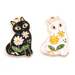 黒猫 犬 の ぬいぐるみパーツ （2つめ値引き もふもふ ブローチ