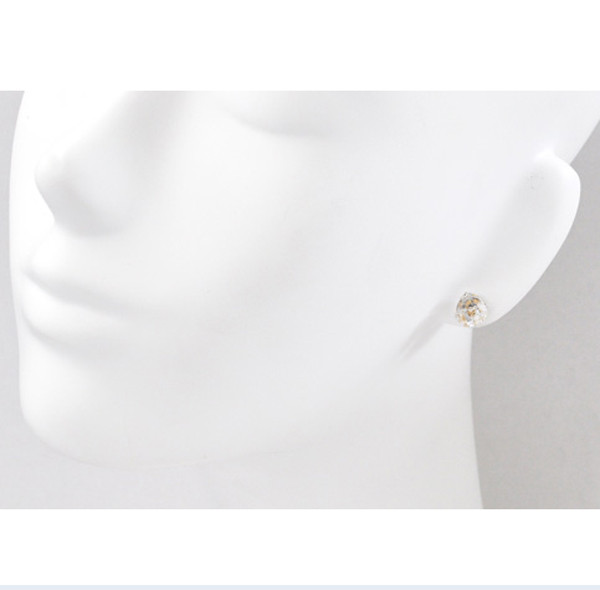 K18  ハーキマー シングルピアス  イエローゴールド  CA026