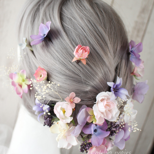 マリー アーティフィシャルフラワーのヘアパーツラプンツェル