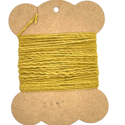 自然栽培100％手紡ぎコットン草木染め糸　10ｍ 5枚目の画像