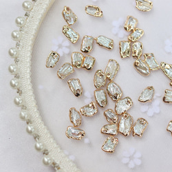 天然淡水パール バロックパール 穴あき チャーム ビーズ アクセサリー