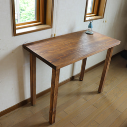国産ひのき80cm天板厚32木製テーブルカフェダイニングテーブル　カウンターテーブル　 4枚目の画像