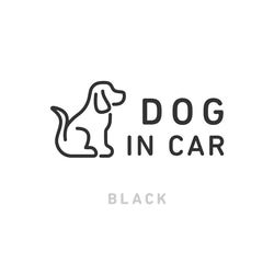 【車用】DOG IN CAR カッティングステッカー │ 犬のアイコン 4枚目の画像