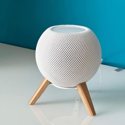 100%純木無垢材のApple HomePod mini用スタンド ホワイトオーク 1枚目の画像