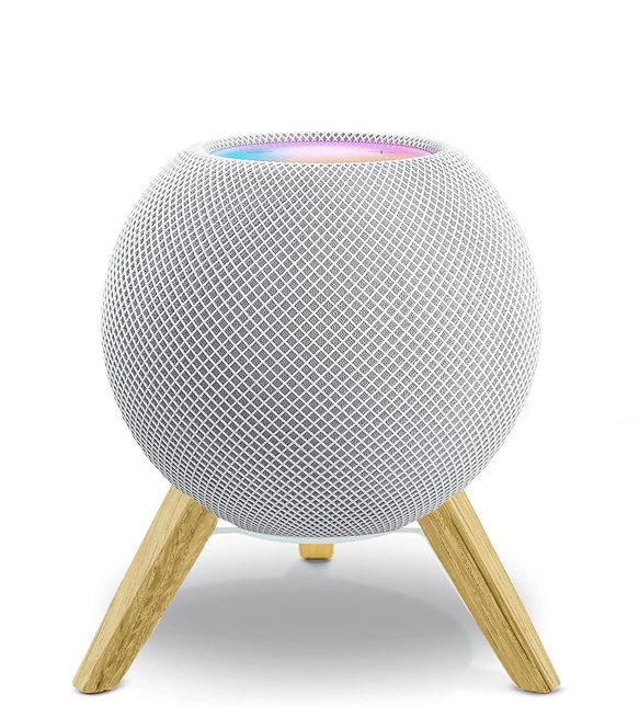 100%純木無垢材のApple HomePod mini用スタンド ホワイトオーク 2枚目の画像