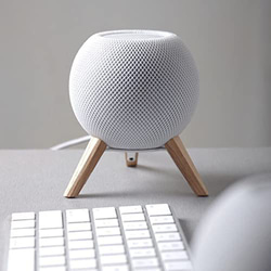 100%純木無垢材のApple HomePod mini用スタンド ホワイトオーク 5枚目の画像