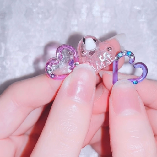 サイズオーダー】個性派ネイル 地雷ネイル 量産型 ストリート 推し  