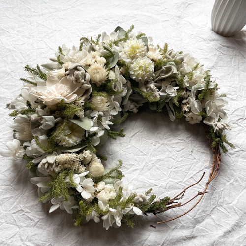 ☆三日月グリーン☆ ドライフラワー petit.iro 通販 13999609｜Creema