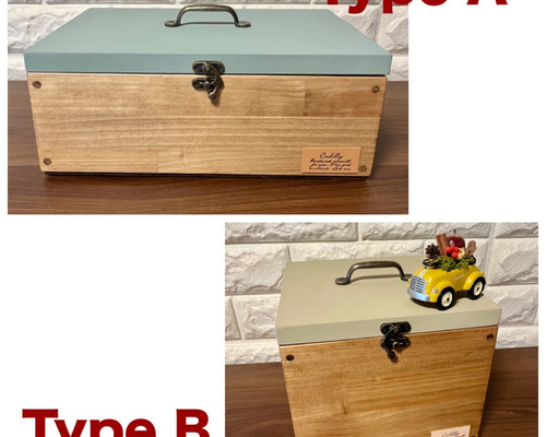 薬箱　裁縫箱　小物入れ　小物収納　古道具 2typの形&4色から選べる】オシャレな万能箱 救急箱 収納箱