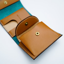 flap mini wallet [ pueblo Turkey Blue ] ミニ財布 コンパクトウォレット 14枚目の画像