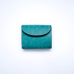 flap mini wallet [ pueblo Turkey Blue ] ミニ財布 コンパクトウォレット 1枚目の画像