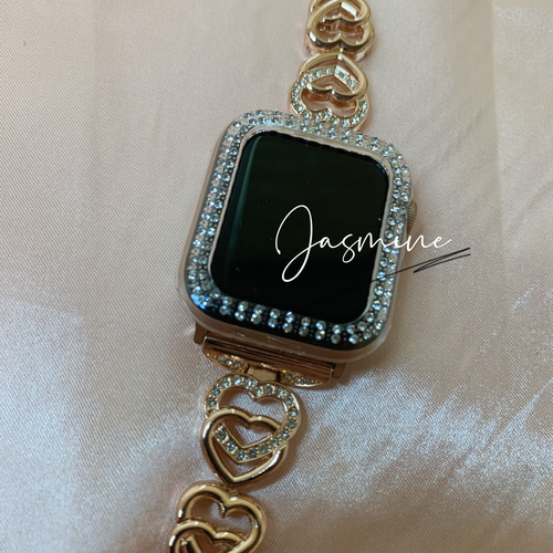 Anne ★ハート柄チェーンApple Watchバンドローズゴールド ANNE KLEIN ☆ハート型チェーン Apple Watchバンド 3カラー