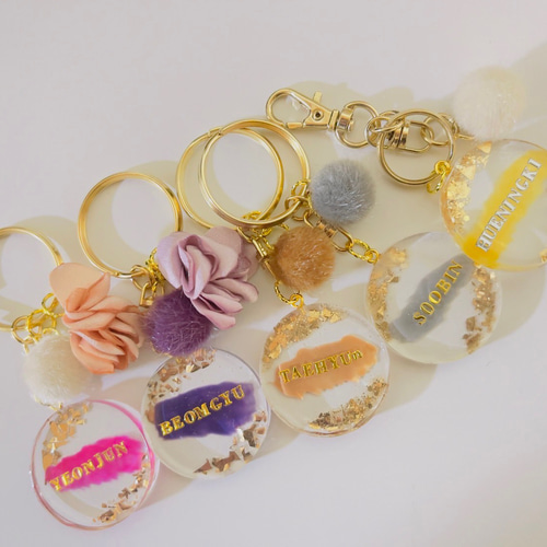 オーダーページ推し活レジンキーホルダーバックチャーム