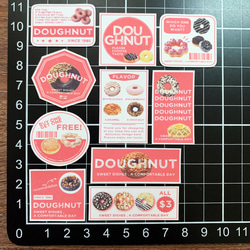 50枚！VARIOUS KINDS OF DOUGHNUTフレークシール 2枚目の画像