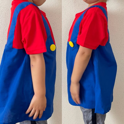 100〜140サイズ Tシャツ アレンジ 重ね着 赤 青 子供服 moeuhane by