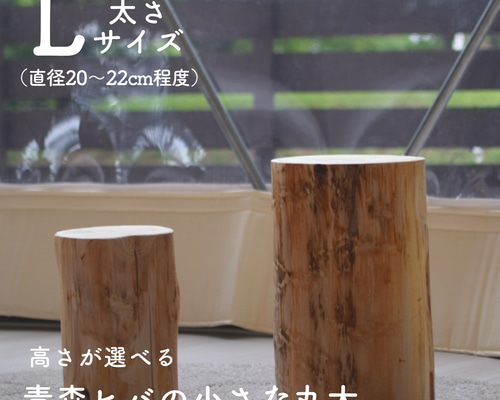 高さが選べる 青森ヒバの小さな丸太 太さサイズL 2cm厚〜 その他