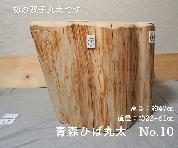 現物のみ/送料無料】青森ヒバ丸太No.10 その他家具 ヒバ木工舎 木の香