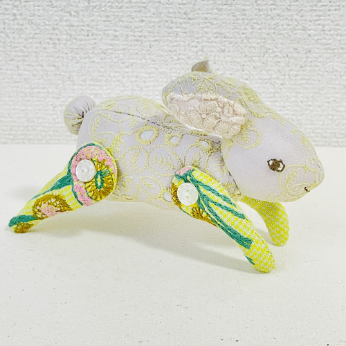 おまとめ ⑩125ミナペルホネン ハンドメイド ブローチアクセサリー うさぎ