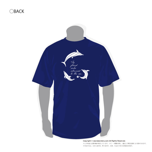 2022夏！Tシャツ【イルカ】パターン（レディース） 3枚目の画像