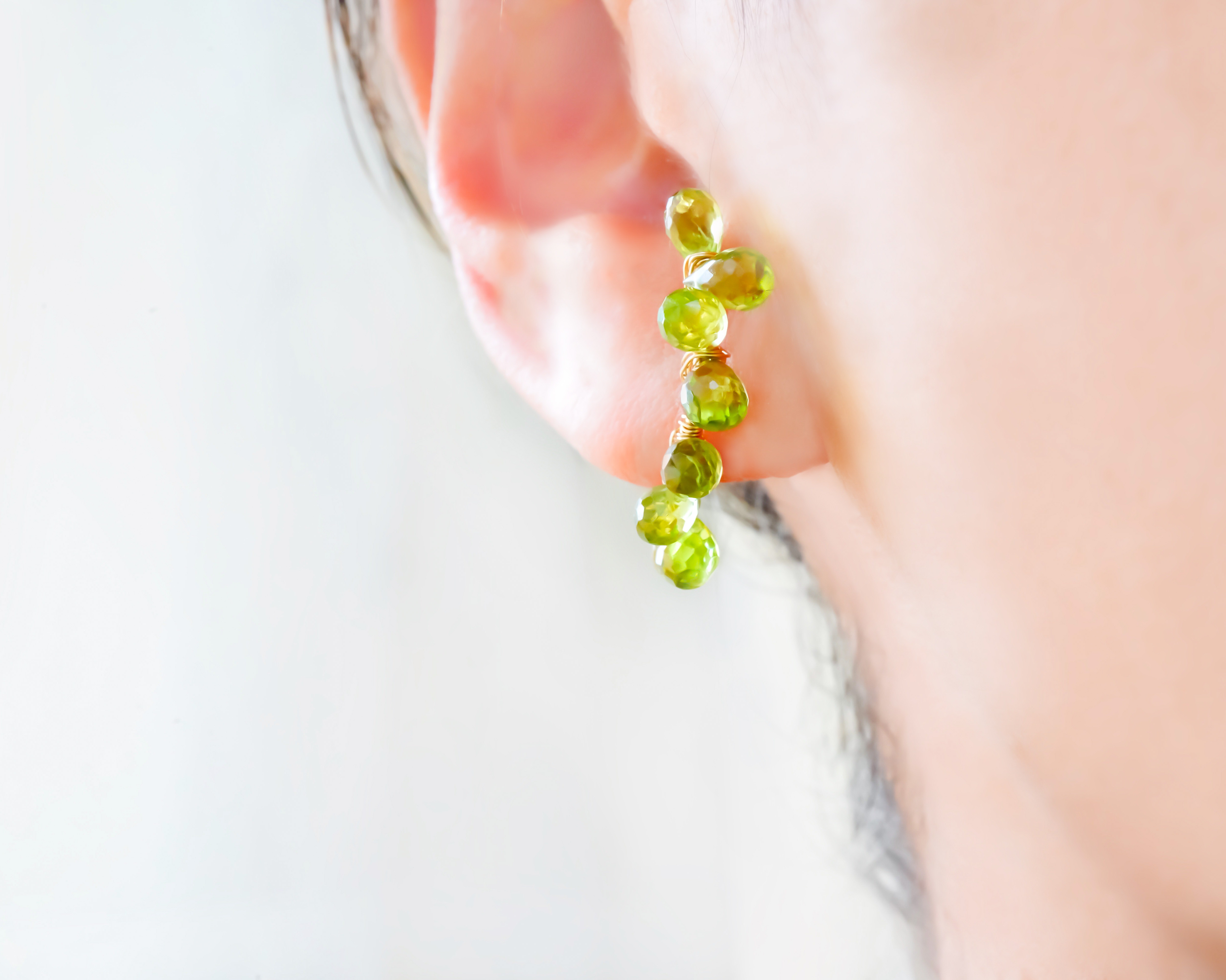 ペリドットのイヤーカフ/14k gold filled