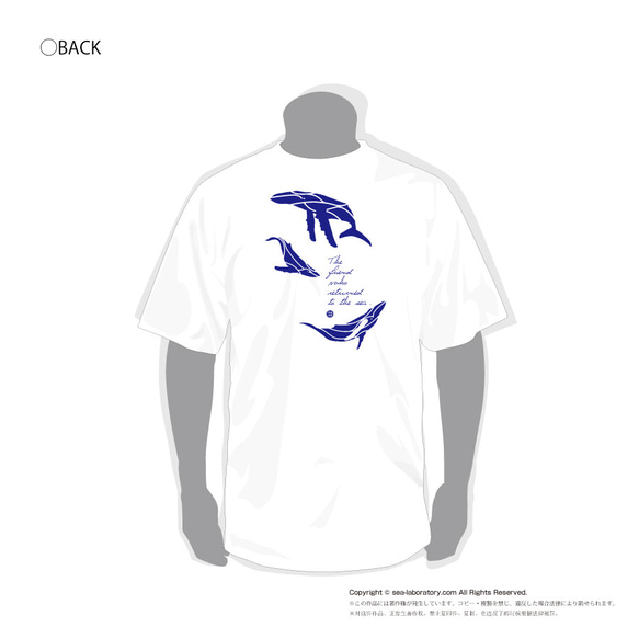 2022夏！Tシャツ【ザトウクジラ】パターン（レディース） 1枚目の画像