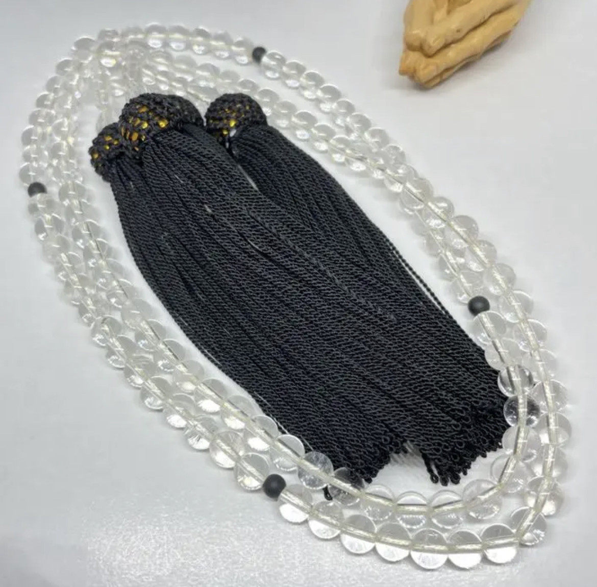 全宗派共通✳︎本式念珠✳︎水晶&マットオニキス