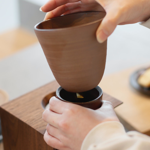備前焼と天然木のドリッパーセット 誰でも美味しいドリップコーヒーを
