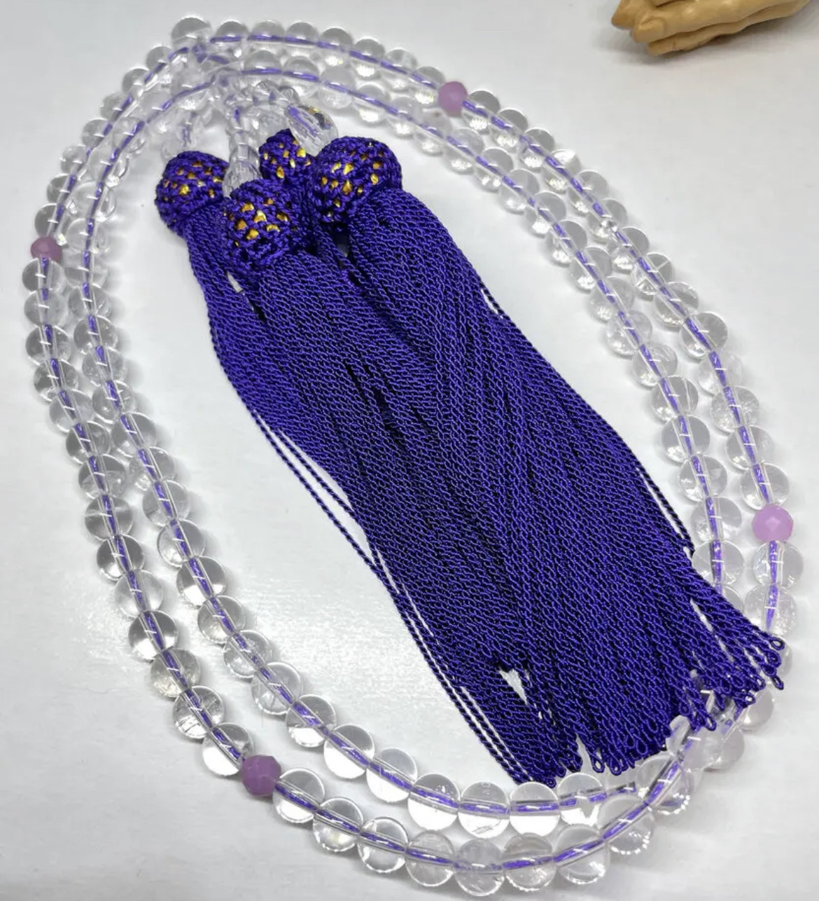 全宗派共通✳︎本式念珠✳︎水晶&フォスフォシデライト✳︎数珠