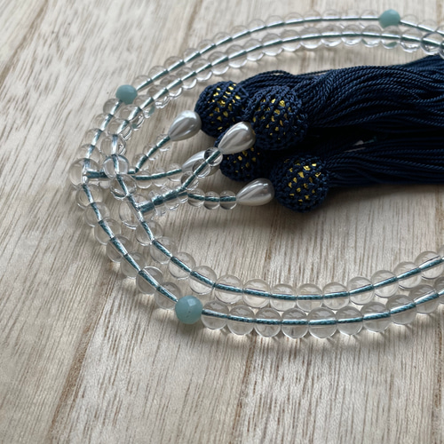 全宗派共通✳︎本式108珠念珠✳︎ブルーアパタイト✳︎数珠 全宗派共通✳︎本式108珠念珠✳︎ブルーアパタイト✳︎数珠