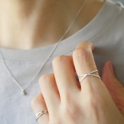 MELEMELE シルバー クロスリング 指輪*イヤーカフ 5c176f59199dae953f62ec0a836ed3