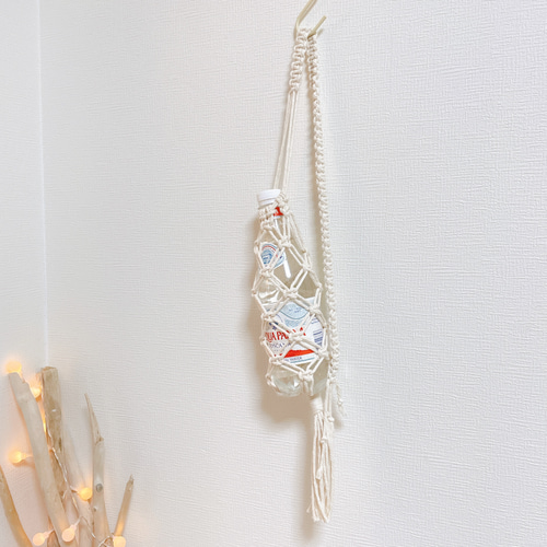 マクラメボトルホルダー ボトルバッグ ペットボトル 水筒 タンブラー  