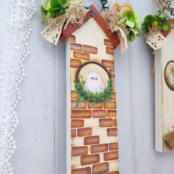 三角屋根の小鳥のおうち＊壁を彩るインテリア シマエナガちゃん F-5