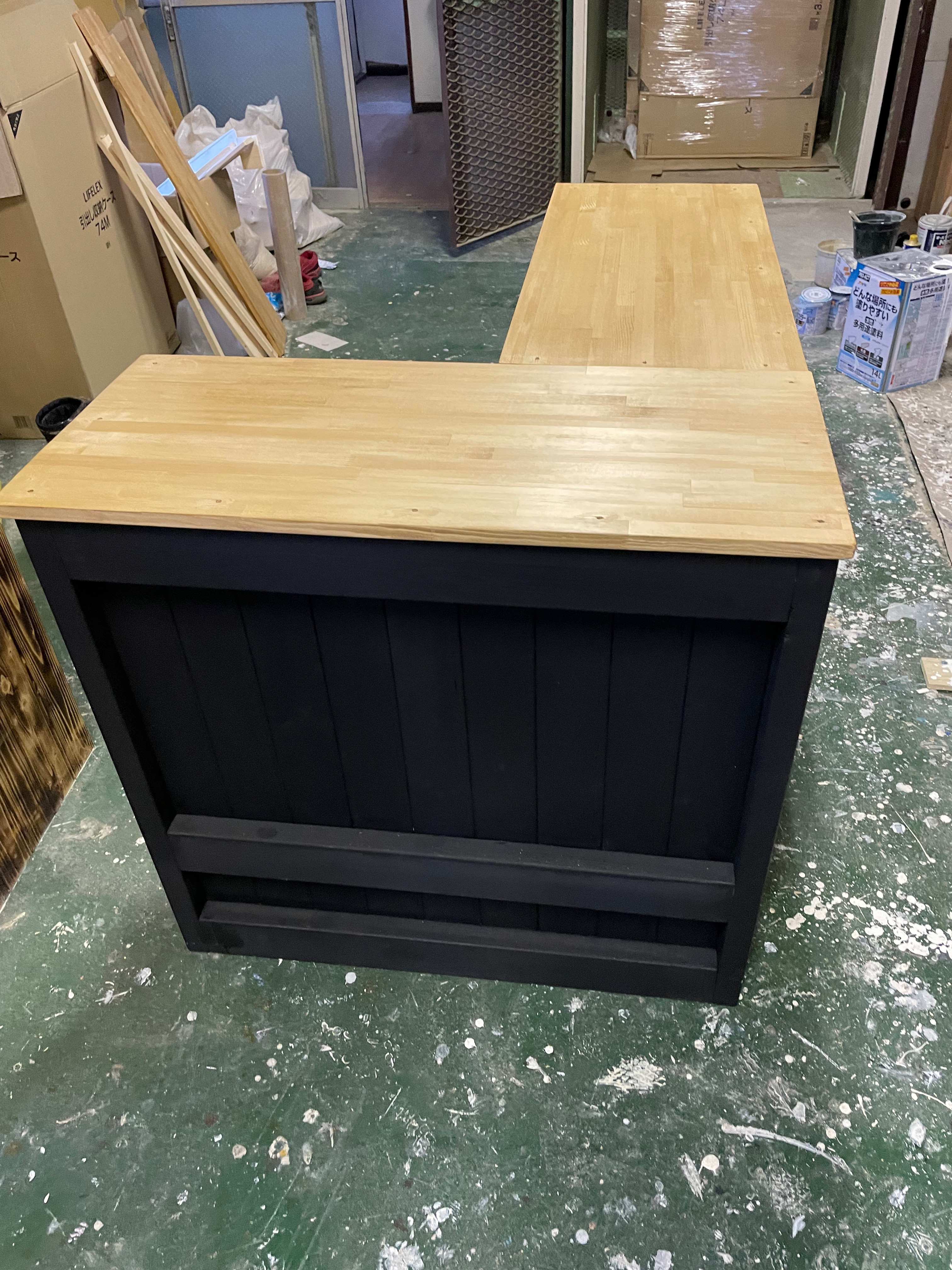 【フラット】カウンター　2台分割式　L型使用　幅90✖︎高さ85✖︎奥行き40センチ✖︎2台 38,350円