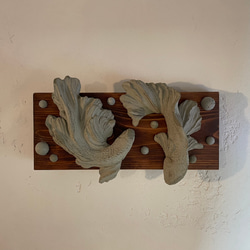 彫刻アート / 壁掛け / 熱帯魚 / ベタ / 左官屋てづくりの一点物 / モルタル造形 3枚目の画像