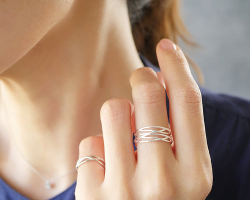 MELEMELE シルバー クロスリング 指輪*イヤーカフ 59712e2826b79766fe737d118264c2