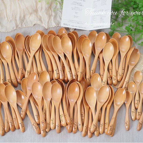 ♡結婚式席札・プチギフトに♡お名前入りつやありスプーンorフォーク