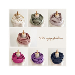 顏色可供選擇♪ 奢華亞麻圍巾 日本製造 長款 第1張的照片