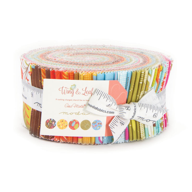 「Wing and Leaf」  ジェリーロール　moda 生地　カットクロス　Gina Martin