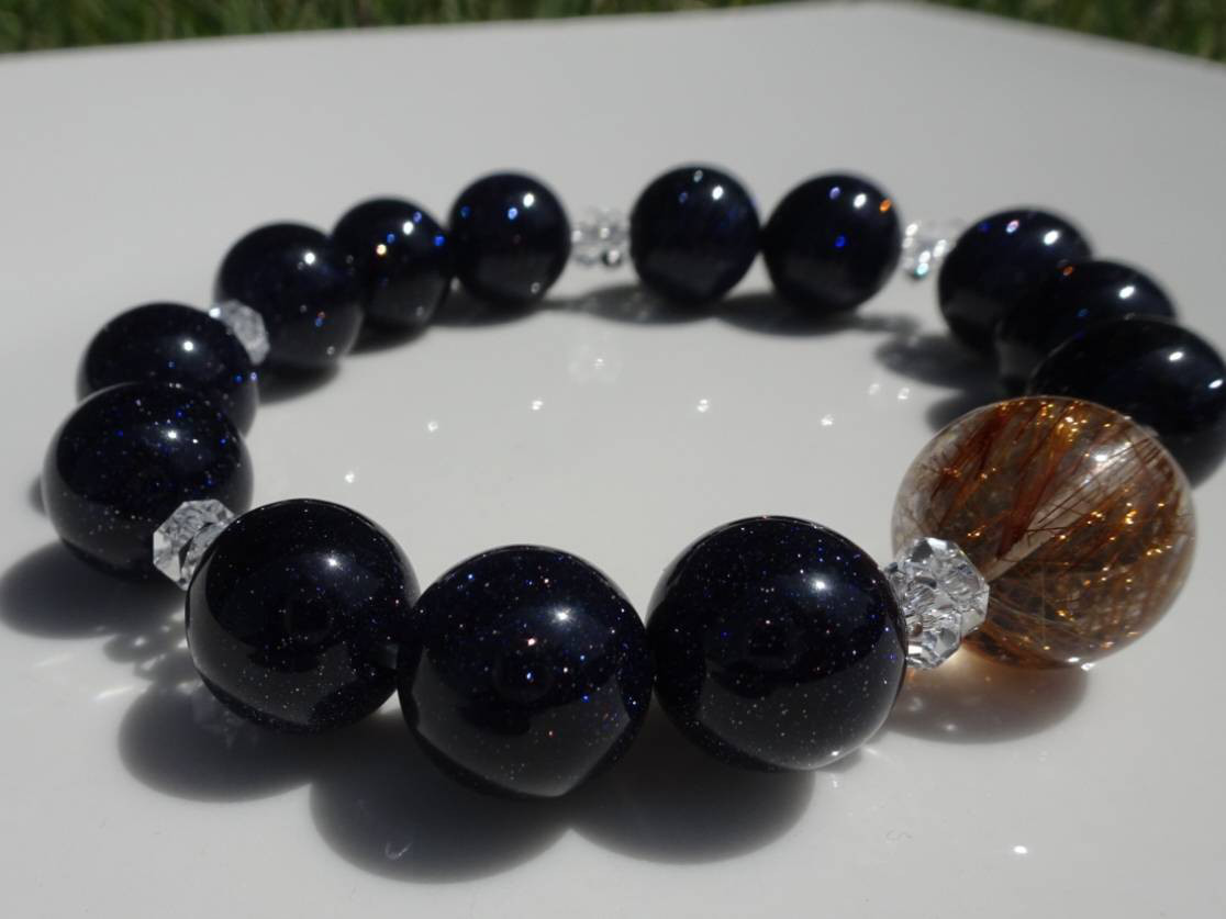 経験を成功へと繋げるブレスレット〜ブロンズルチルクォーツ✕ブルーゴールドストーン〜