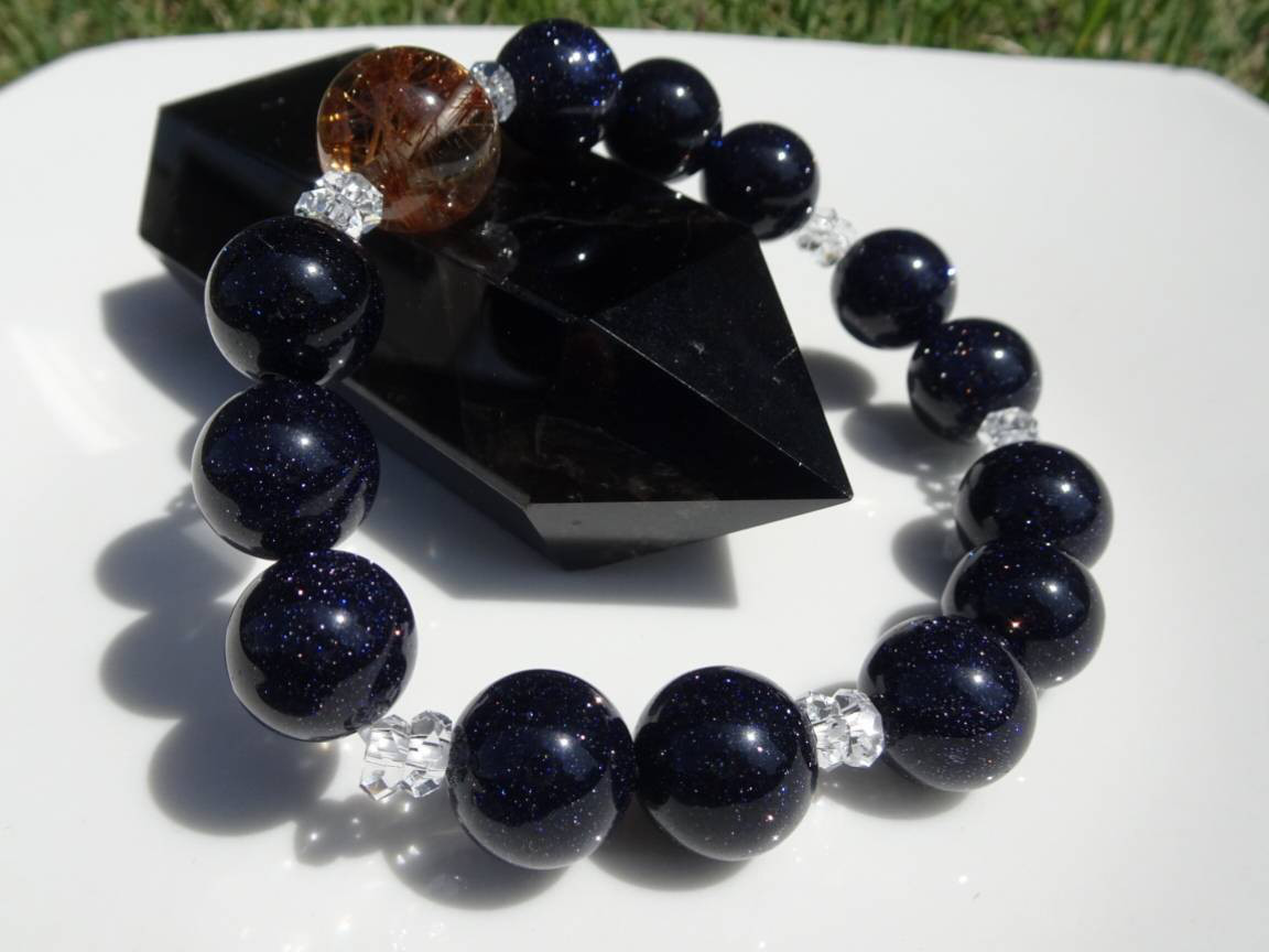 経験を成功へと繋げるブレスレット〜ブロンズルチルクォーツ✕ブルーゴールドストーン〜