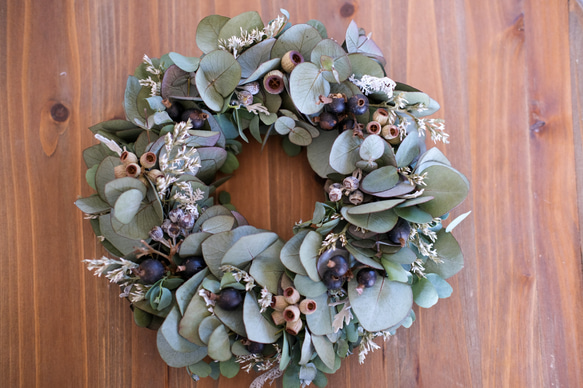 ユーカリ　ナチュラルリース　ドライフラワーリース it-61962a83b1cb0-1200.jpg