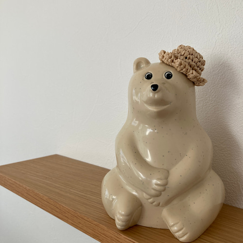しろくま貯金箱 麦わら帽子(フリル) その他素材 YU_HA 通販 14002671