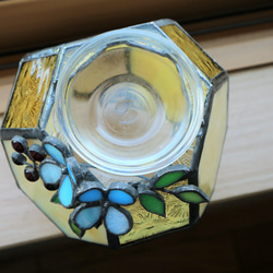 ミルクガラスのアロマランプ(花付き) 6枚目の画像
