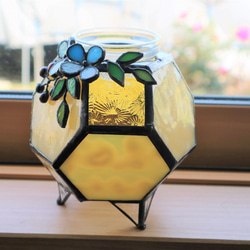 ミルクガラスのアロマランプ(花付き) 7枚目の画像