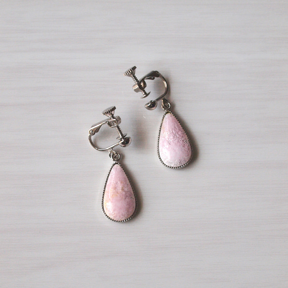 尾張七宝 雫イヤリングorピアス 白~Haku~ 全6色 イヤリング